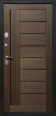 Дверь Тип 8942 Б ДП - Темное серебро/МДФ 22мм Царга Венге(лакобель черное)